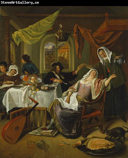 Jan Steen The Dissolute Household